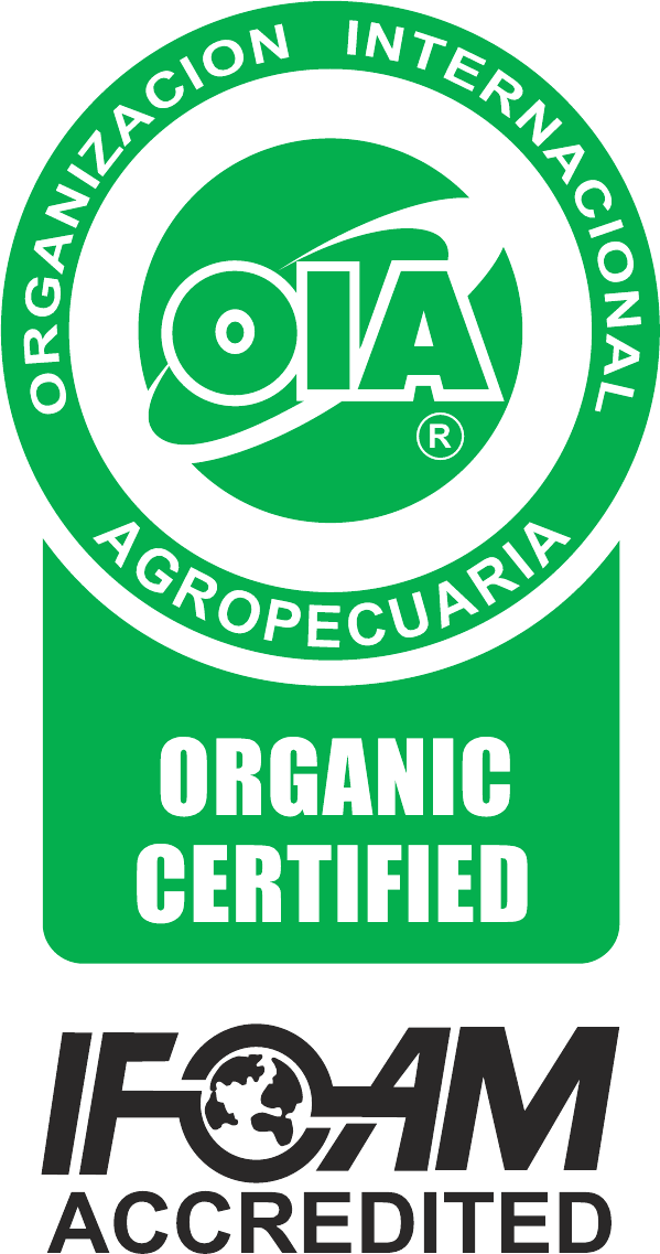 OIA organic certification seal, IFOAM accredited